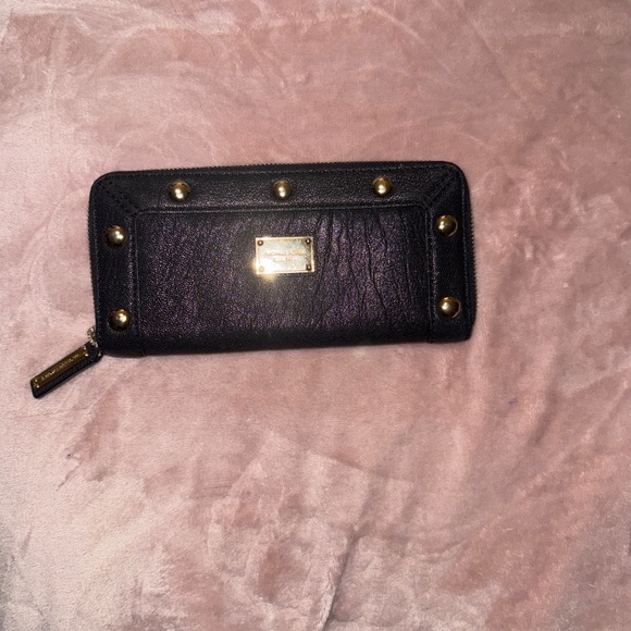 🔥like new !!!Excellent condition MICHAEL KORS BLACK LEATHER WALLET🔥 - Picture 6 of 6